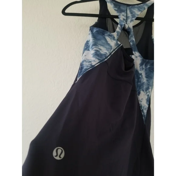 Lululemon Athletic Mesh With Me Tank Top Navy Blue Lake - Picture 14 of 16